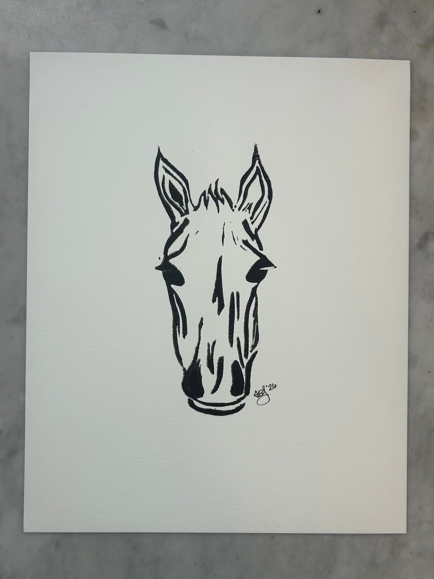 Game Face - 8" x 10", black