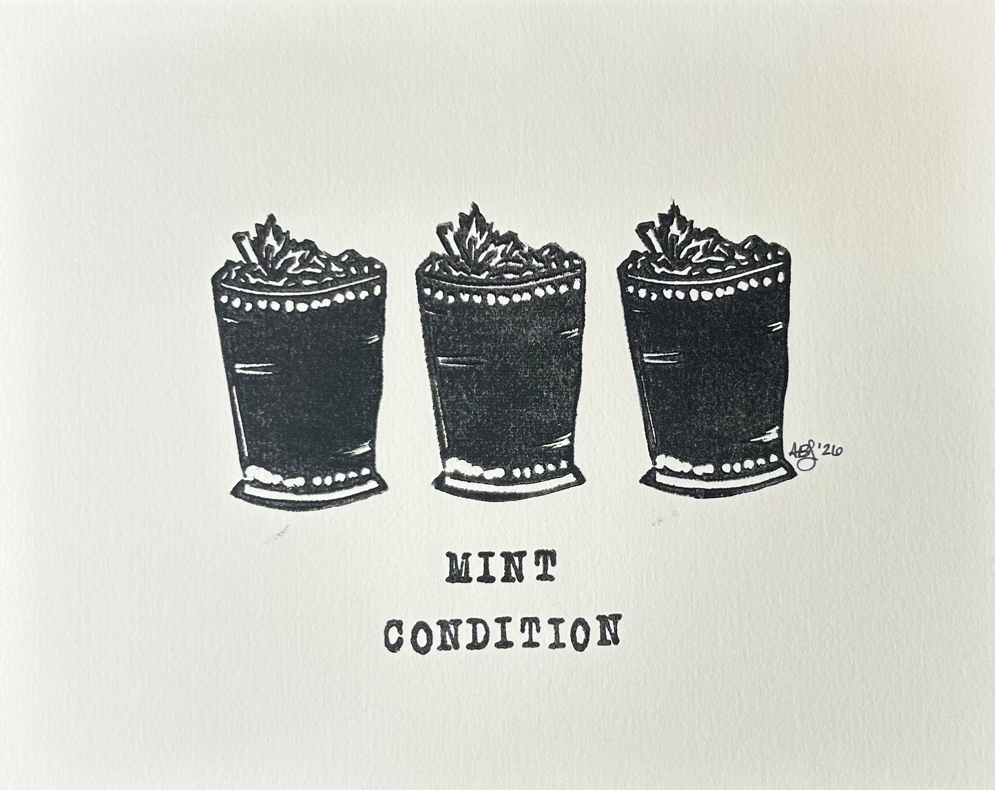 Mint Condition 3 - 8" x 10", black
