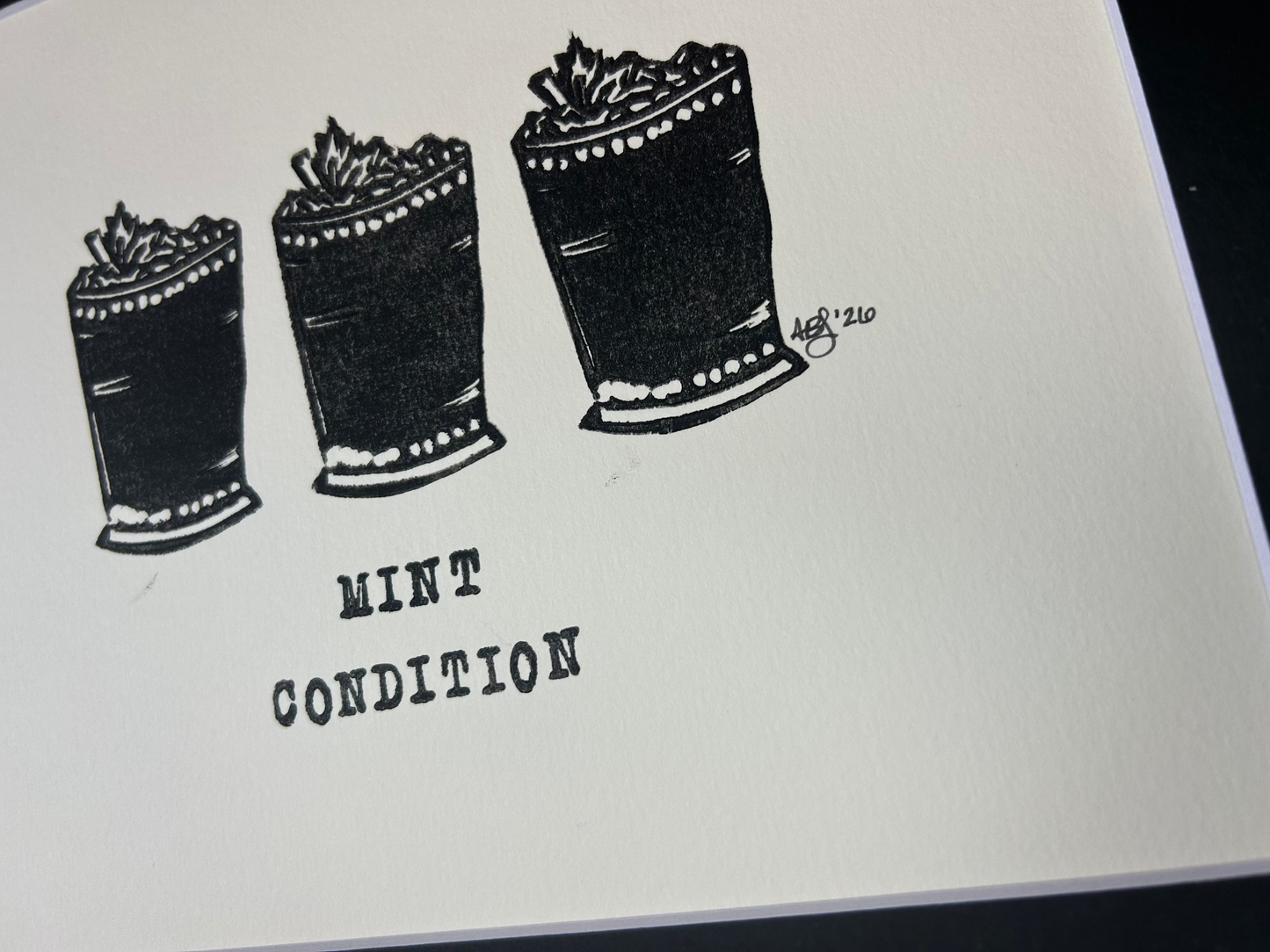 Mint Condition 3 - 8" x 10", black
