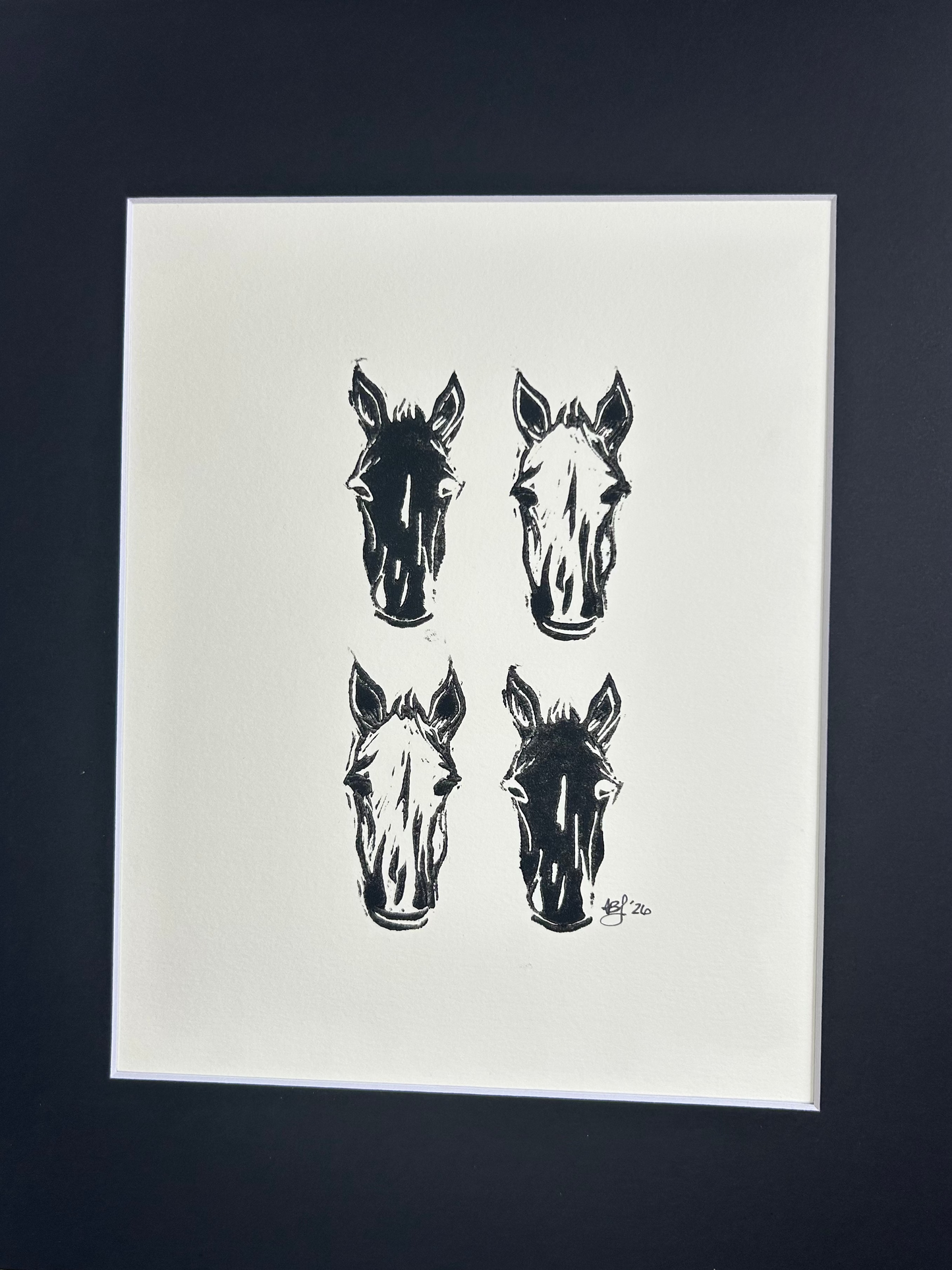 Game Faces - 8" x 10", black