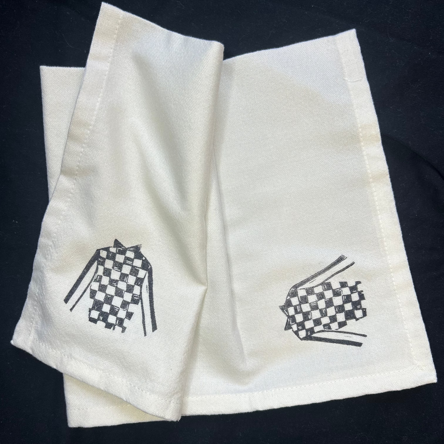 Cloth Horse Racing Napkins - 20"x 20" natural cotton