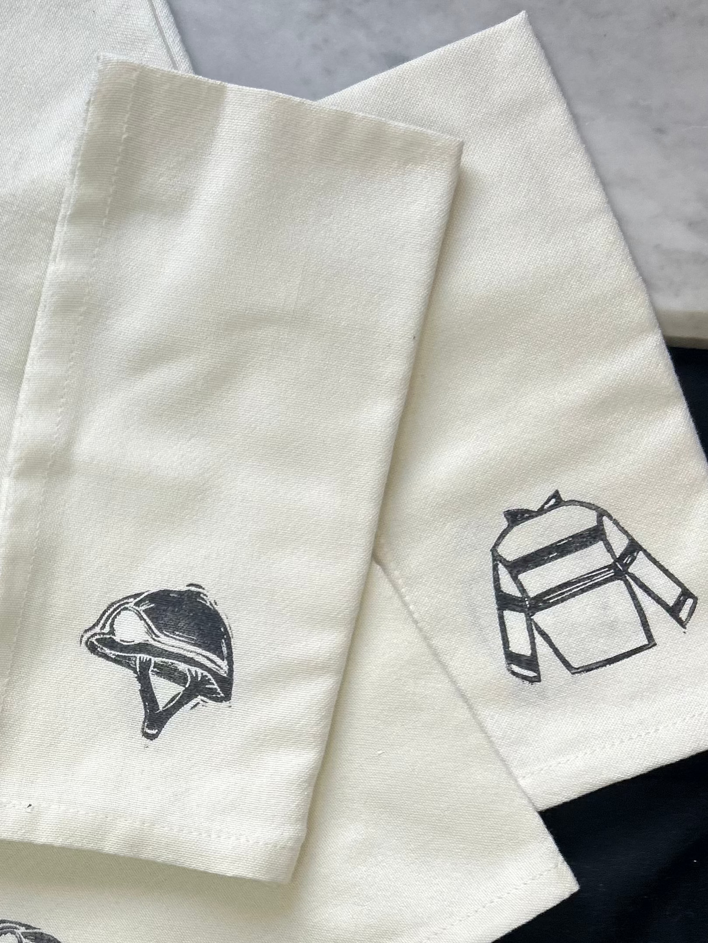 Cloth Horse Racing Napkins - 20"x 20" natural cotton