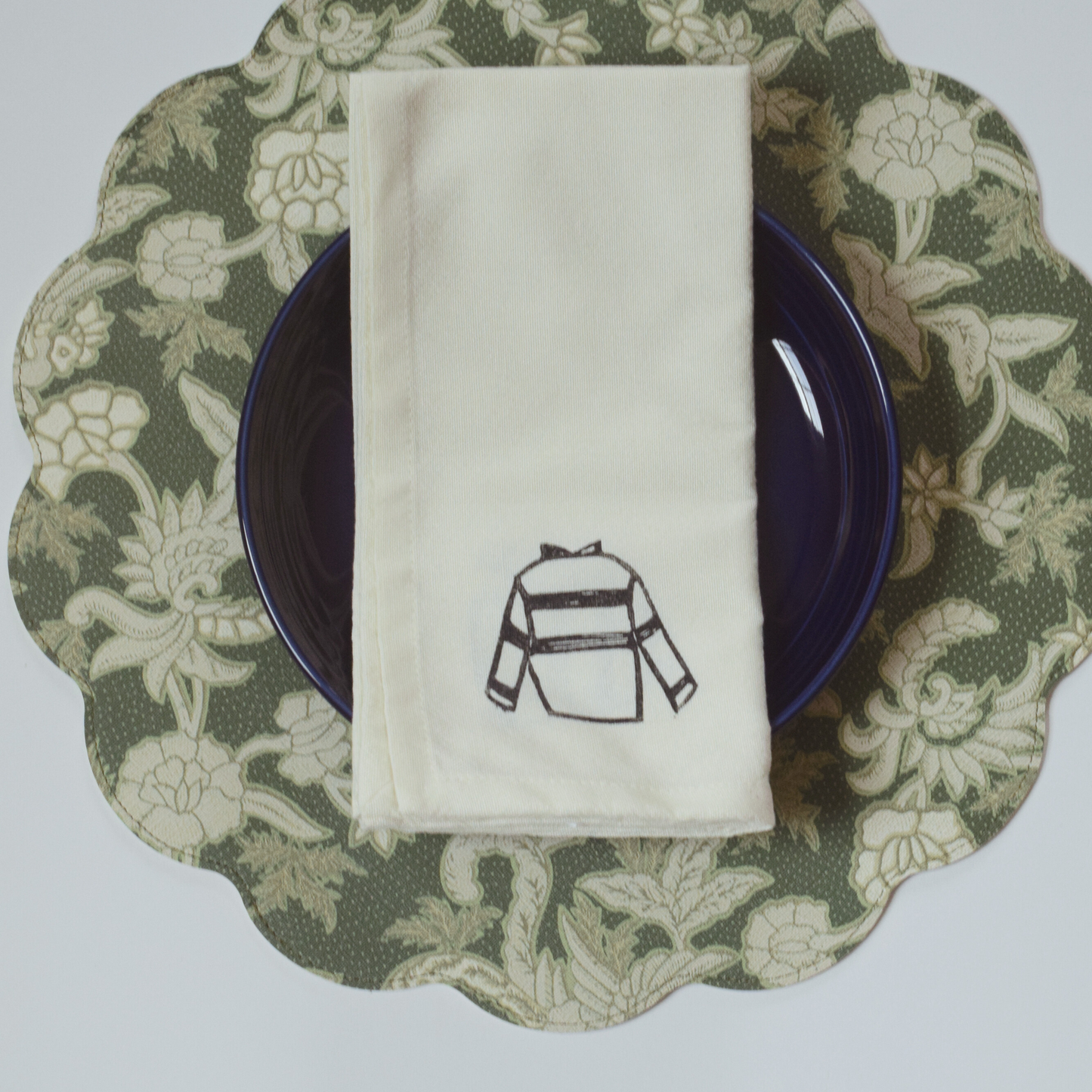Cloth Horse Racing Napkins - 20"x 20" natural cotton