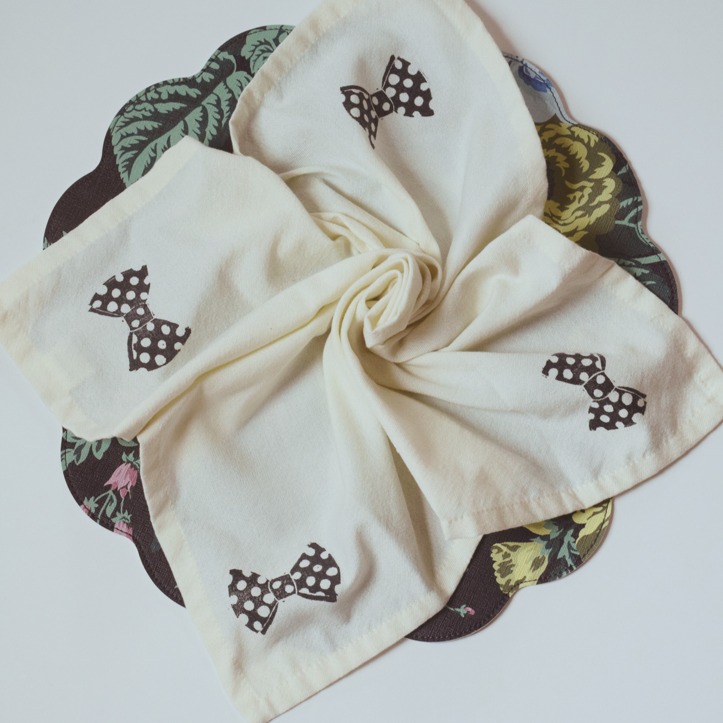 Cloth Horse Racing Napkins - 20"x 20" natural cotton