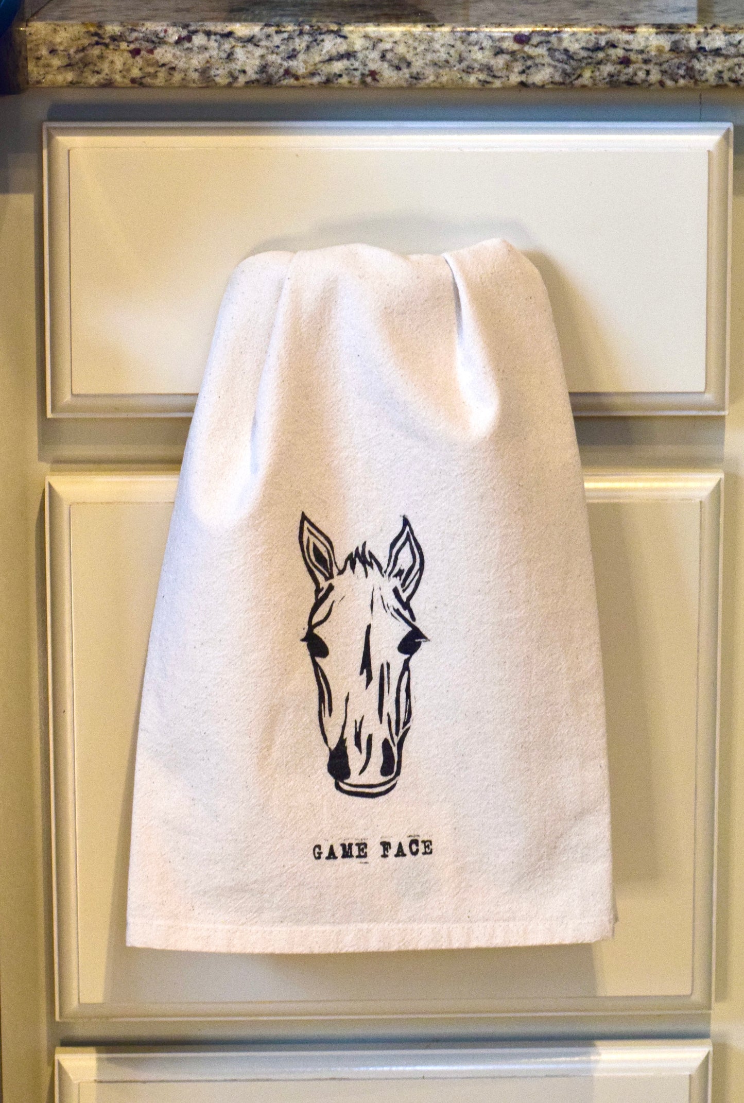 Horse Racing Flour Sack Towels - 27"x 27" natural ring spun cotton