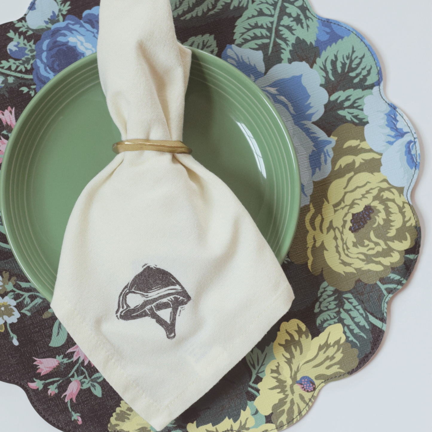 Cloth Horse Racing Napkins - 20"x 20" natural cotton
