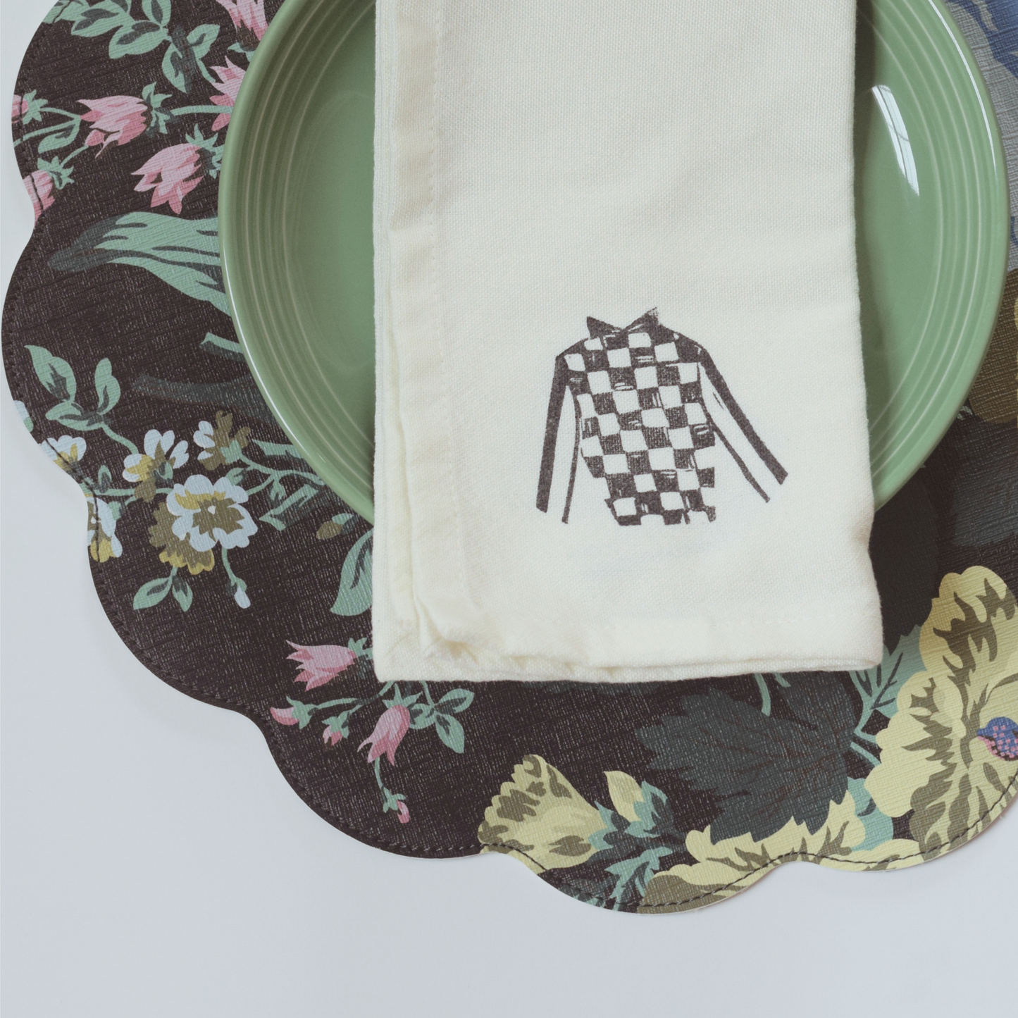 Cloth Horse Racing Napkins - 20"x 20" natural cotton